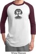 Yoga Black Celtic Tree Mens Raglan Shirt