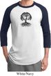 Yoga Black Celtic Tree Mens Raglan Shirt