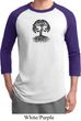 Yoga Black Celtic Tree Mens Raglan Shirt