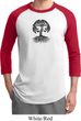 Yoga Black Celtic Tree Mens Raglan Shirt