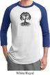 Yoga Black Celtic Tree Mens Raglan Shirt