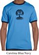 Yoga Black Celtic Tree Mens Ringer Shirt