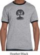 Yoga Black Celtic Tree Mens Ringer Shirt