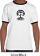 Yoga Black Celtic Tree Mens Ringer Shirt