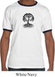 Yoga Black Celtic Tree Mens Ringer Shirt