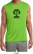 Yoga Black Celtic Tree Mens Sleeveless Moisture Wicking Shirt