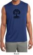 Yoga Black Celtic Tree Mens Sleeveless Moisture Wicking Shirt