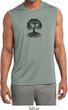 Yoga Black Celtic Tree Mens Sleeveless Moisture Wicking Shirt