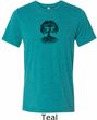 Yoga Black Celtic Tree Mens Tri Blend Crewneck Shirt
