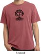 Yoga Black Celtic Tree Pigment Dyed Shirt
