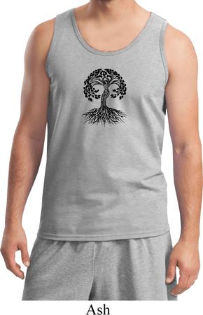Yoga Black Celtic Tree Tank Top