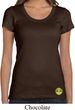 Yoga Buddha Eyes Patch Bottom Print Ladies Scoop Neck Shirt