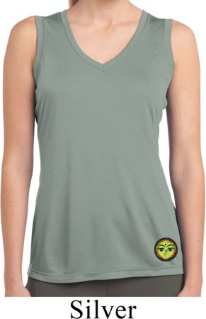 Yoga Buddha Eyes Patch Bottom Print Ladies Sleeveless Moisture Wicking