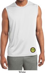 Yoga Buddha Eyes Patch Bottom Print Mens Sleeveless Moisture Wicking