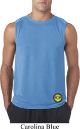 Yoga Buddha Eyes Patch Bottom Print Mens Sleeveless Shirt