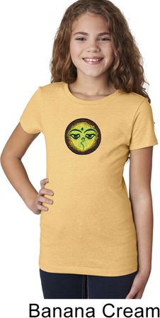 Yoga Buddha Eyes Patch Girls Shirt