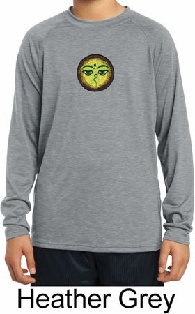 Yoga Buddha Eyes Patch Kids Dry Wicking Long Sleeve Shirt