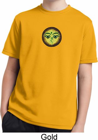 Yoga Buddha Eyes Patch Kids Moisture Wicking Shirt