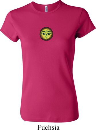 Yoga Buddha Eyes Patch Ladies Crewneck Shirt