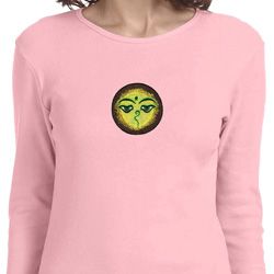 Yoga Buddha Eyes Patch Ladies Long Sleeve Shirt Yoga Buddha Eyes Patch Ladies Long Sleeve Shirt