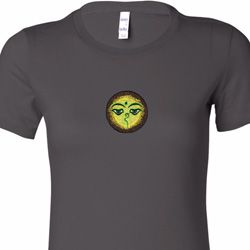 Yoga Buddha Eyes Patch Ladies Longer Length Shirt Yoga Buddha Eyes Patch Ladies Longer Length Shirt