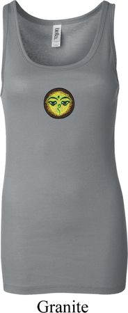 Yoga Buddha Eyes Patch Ladies Longer Length Tank Top