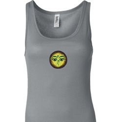 Yoga Buddha Eyes Patch Ladies Longer Length Tank Top Yoga Buddha Eyes Patch Ladies Longer Length Tank Top