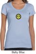 Yoga Buddha Eyes Patch Ladies Scoop Neck Shirt
