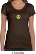 Yoga Buddha Eyes Patch Ladies Scoop Neck Shirt