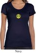 Yoga Buddha Eyes Patch Ladies Scoop Neck Shirt