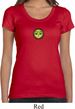 Yoga Buddha Eyes Patch Ladies Scoop Neck Shirt