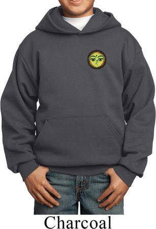 Yoga Buddha Eyes Patch Pocket Print Kids Hoodie