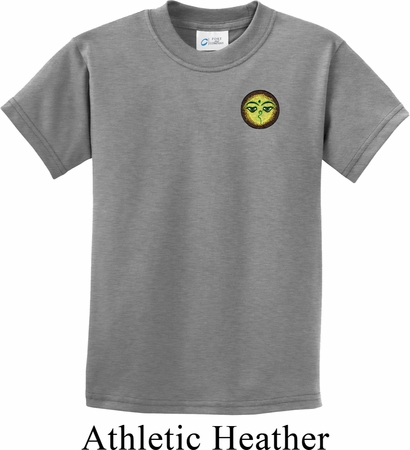 Yoga Buddha Eyes Patch Pocket Print Kids Shirt