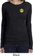 Yoga Buddha Eyes Patch Pocket Print Ladies Long Sleeve Shirt