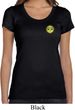Yoga Buddha Eyes Patch Pocket Print Ladies Scoop Neck Shirt