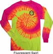 Yoga Buddha Eyes Patch Pocket Print Long Sleeve Tie Dye Shirt