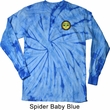Yoga Buddha Eyes Patch Pocket Print Long Sleeve Tie Dye Shirt