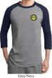 Yoga Buddha Eyes Patch Pocket Print Mens Raglan Shirt