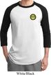 Yoga Buddha Eyes Patch Pocket Print Mens Raglan Shirt