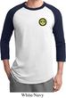 Yoga Buddha Eyes Patch Pocket Print Mens Raglan Shirt