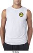 Yoga Buddha Eyes Patch Pocket Print Mens Sleeveless Shirt