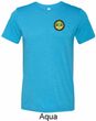 Yoga Buddha Eyes Patch Pocket Print Mens Tri Blend Crewneck Shirt