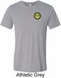 Yoga Buddha Eyes Patch Pocket Print Mens Tri Blend Crewneck Shirt