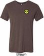 Yoga Buddha Eyes Patch Pocket Print Mens Tri Blend Crewneck Shirt