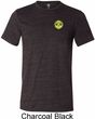 Yoga Buddha Eyes Patch Pocket Print Mens Tri Blend Crewneck Shirt