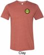Yoga Buddha Eyes Patch Pocket Print Mens Tri Blend Crewneck Shirt