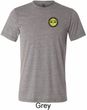 Yoga Buddha Eyes Patch Pocket Print Mens Tri Blend Crewneck Shirt