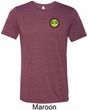 Yoga Buddha Eyes Patch Pocket Print Mens Tri Blend Crewneck Shirt