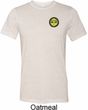 Yoga Buddha Eyes Patch Pocket Print Mens Tri Blend Crewneck Shirt