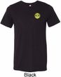 Yoga Buddha Eyes Patch Pocket Print Mens Tri Blend Crewneck Shirt